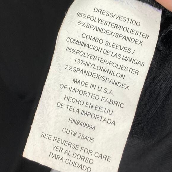 NWOT R&M RICHARDS Dress 18 Velour Burnout Flared Bell Sleeve A Line - Picture 8 of 9